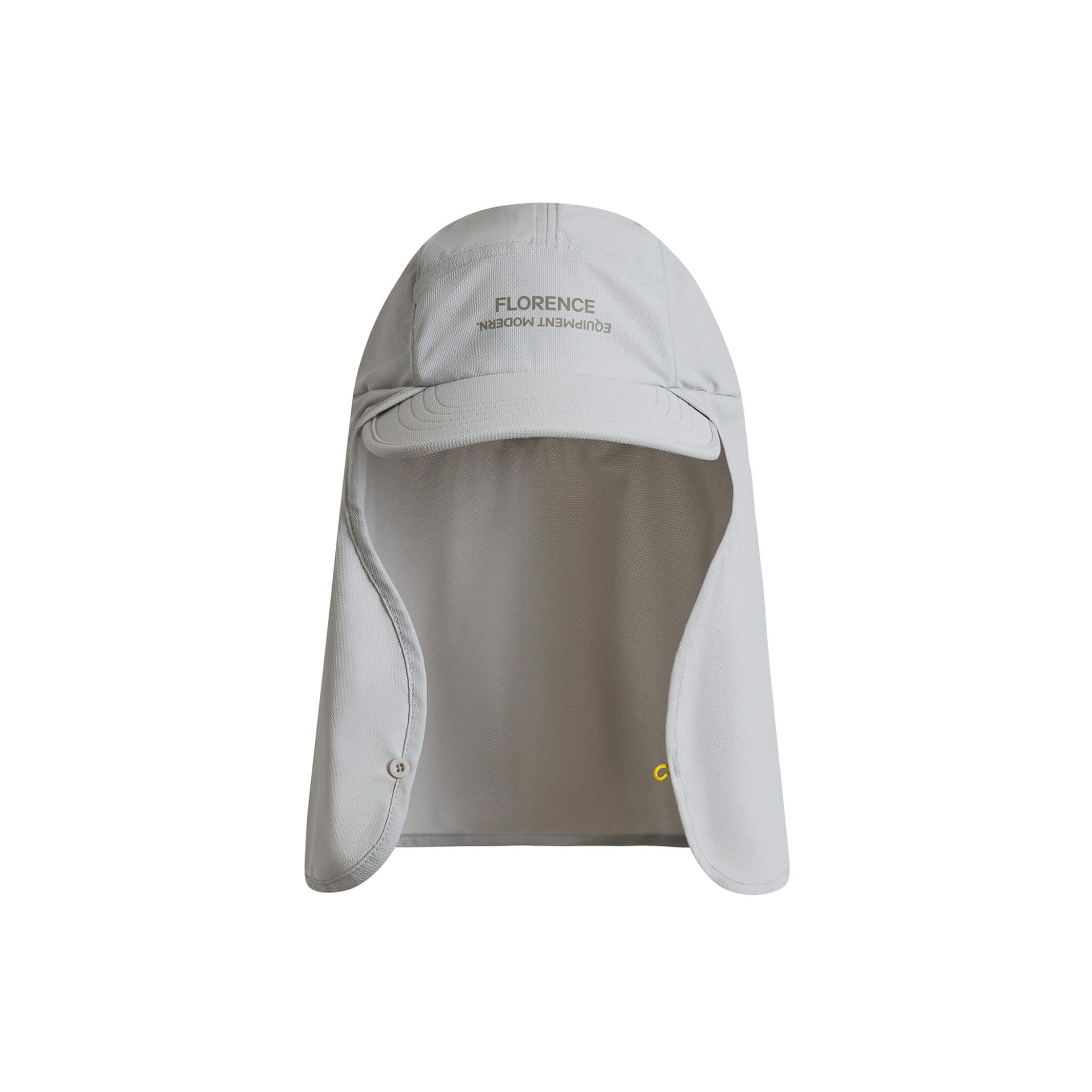 Front three-quarter view of the Florence Marine X Airtex Shade 360 Hat in Willow, showing the wraparound neck cape