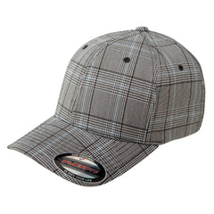 Flexfit Men's Glen Check Baseball Cap - Mid Profile, Structured 6-Panel Hat With Curved Visor